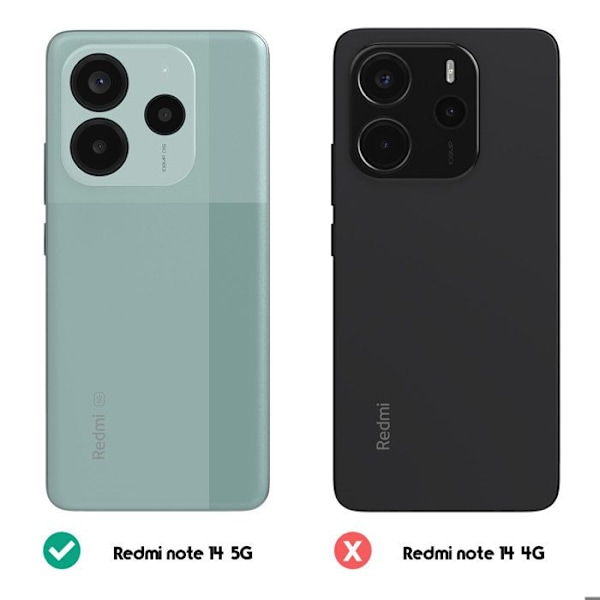 Puhelimen kuori Xiaomi Redmi Note 14 5G Puolijäykkä Soft-touch Anti-traces Tummanharmaa Grå