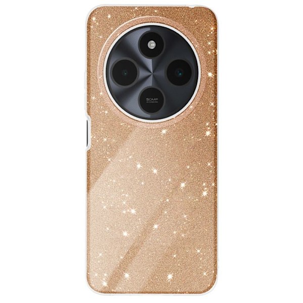 Glitter Skal för Xiaomi Redmi 14C Stötsäker Glittrande Guld Gul