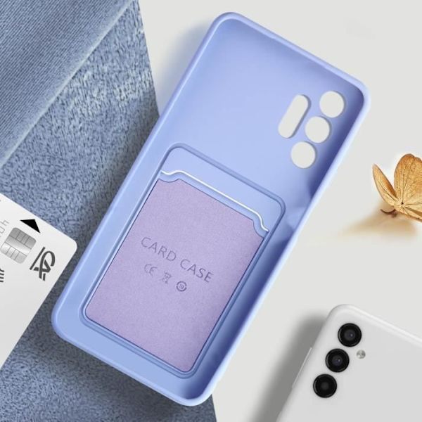 Etui, der er kompatibelt med Samsung A13 kortholder blåt etui