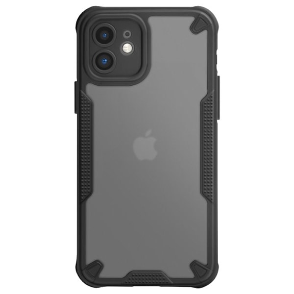Chockskydd för iPhone 11 Förstärkta hörn Matt anti-spår Svart Svart