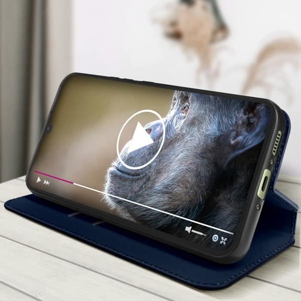 Plånboksfodral - Samsung - Galaxy A54 5G - Blå - Magnetlock - Videostöd Blå