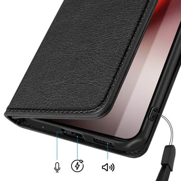 Folio-etui til Honor Magic 8 Lite Chesterfield-serien med støttefunktion i sort Svart