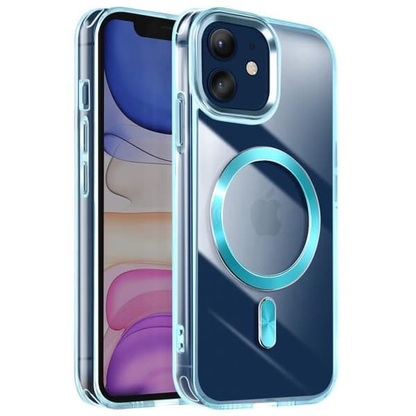 MagSafe-fodral för iPhone 11 Crystal Back Blå Blå