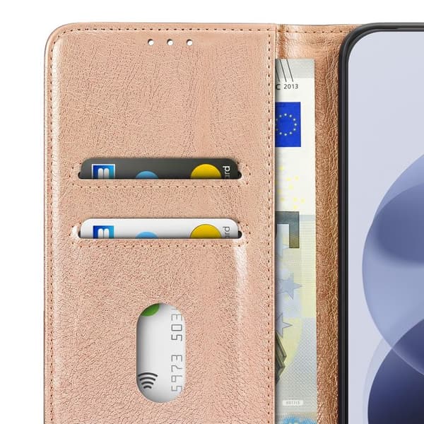 Plånboksfodral för Redmi Note 17 Serie Chesterfield med Stöd Roséguld Roséguld