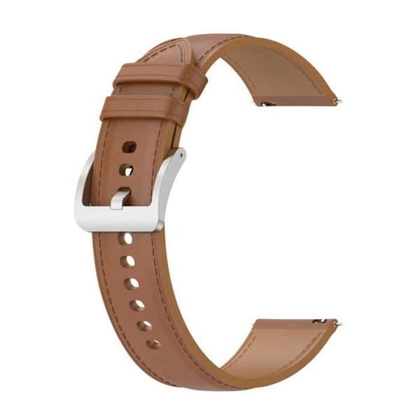 Läderrem för Galaxy Watch 3 45 mm Huawei Watch GT3 GT2 46 mm ljusbrun Ljusbrun