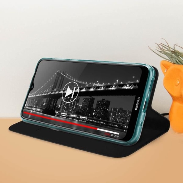 Hus - DUX DUCIS - Nokia 2.3 - Øko-læder - Satin-effekt - Video-support Svart