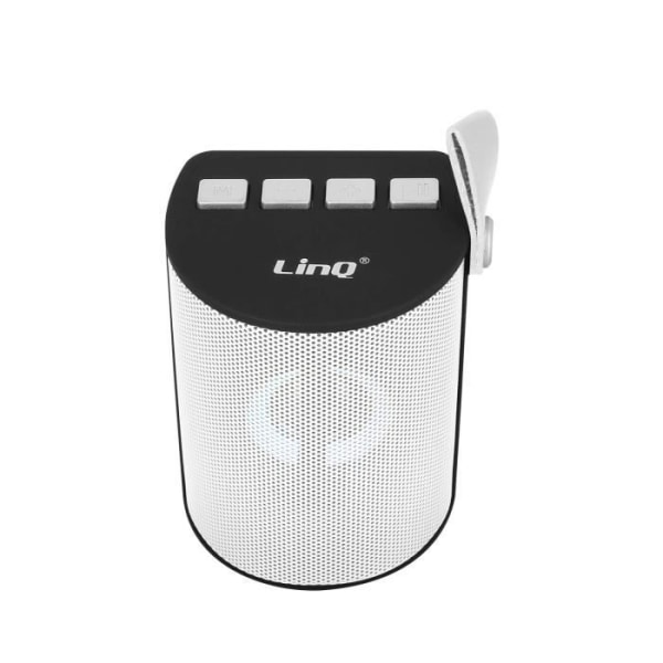Flerfärgad LED Bluetooth trådlös högtalare USB-port LinQ TF-kort Vit