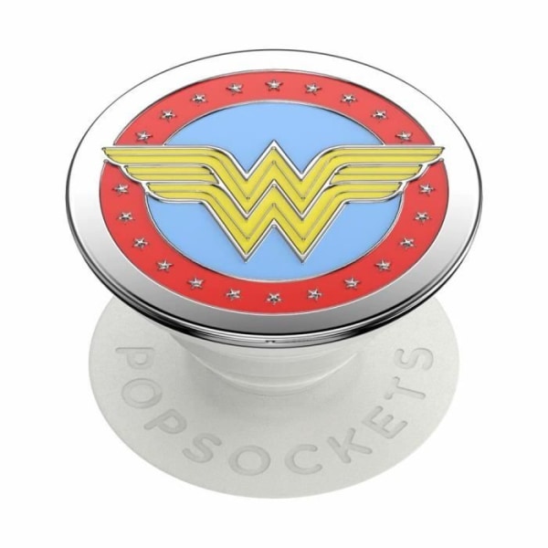 Popsockets Wonder Woman emaljeret smartphone greb - rød/blå/gul/sølv - TU