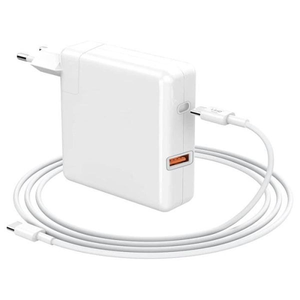 Vægoplader - LinQ - Strømforsyning 96W - USB C-port - 2m kabel - Hvid Vit