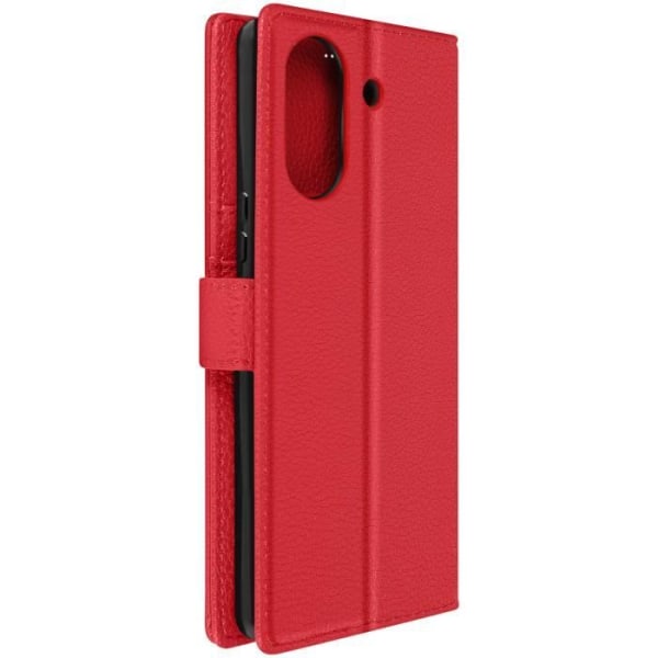 Etui til Xiaomi Redmi 13C - AVIZAR - Video Support Wallet - Rød - Halvstivt - Glat Röd