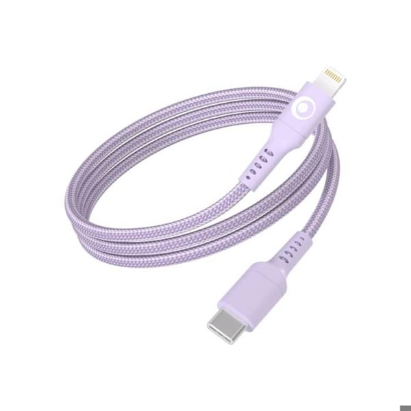 Cabo de Carga e Transferência USB-C / Lightning 3A Power Delivery 60W 1.2m BigBen Connected Violeta