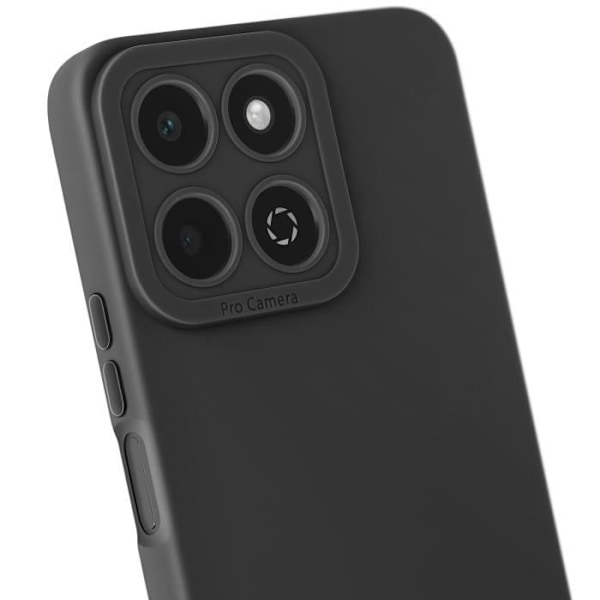 Coque til Honor 200 Smart Silikone Mat Blok Kamera Beskyttet Sort Svart
