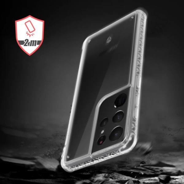 Coque Galaxy S21 Ultra - Force Case - Läpinäkyvä - Tryax-järjestelmä - Ilmatiivistekniikka - Kova Transparent