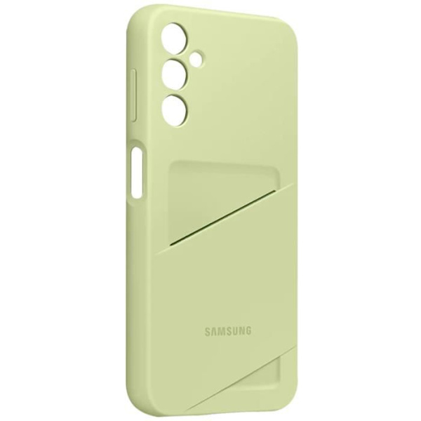 Original Samsung A14 4G och 5G Silikonfodral Kortplats Korthållare Limegrön Grön