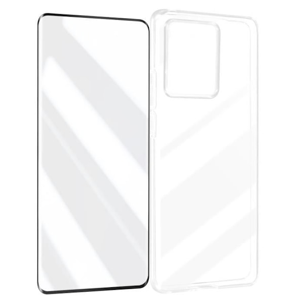Fodral till Motorola Edge 40 Soft Silikon Härdat Glas Fasad 3D Myway Transparent Transparent