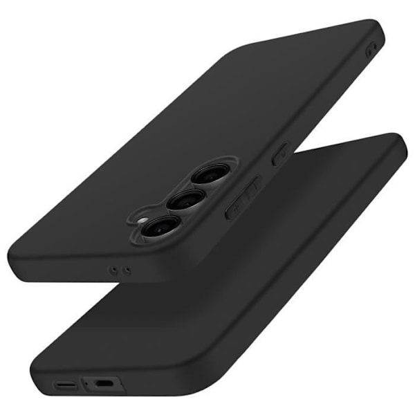 Coque til Samsung Galaxy S24 FE Mat Finish Blød Stødabsorberende 3mk Sort Svart