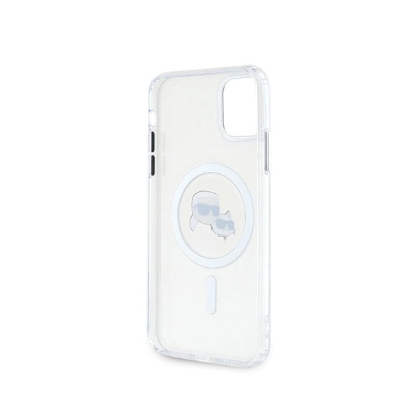 iPhone 11 Kuori IML K ja CH MagSafe-yhteensopiva Karl Lagerfeld Läpinäkyvä Vit