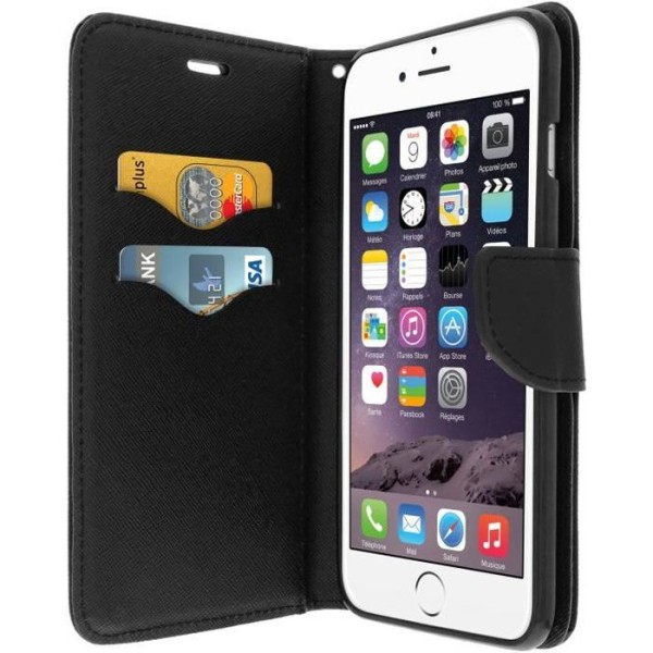 Apple iPhone 6S Plus / 6 Plus Wallet Case Sort - Fuld beskyttelsesfunktion