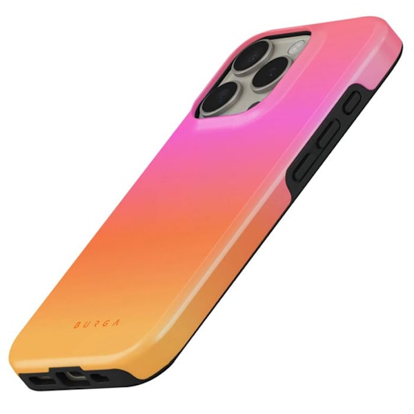 Coque MagSafe til iPhone 16 Plus Elegant Mønster Sunset Club Burga Multifarvet Svart