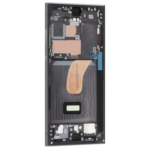 Central Chassis Reservedel til Samsung S23 Ultra Original Service Pack Samsung Grå