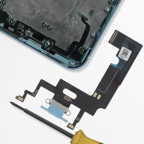 Lightning-opladningsstik - AVIZAR - iPhone XR - Lyseblå - Kablet - CE- og RoHS-kompatibel Blå