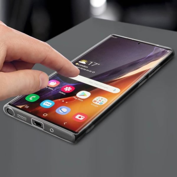 Etui til Samsung Galaxy Note 20 Ultra Soft og hærdet glasfilm 9H Hårdhed sort