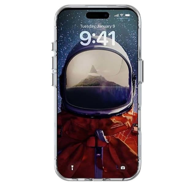 Coque MagSafe - MW - iPhone 17 - Läpinäkyvä - Iskunkestävä - Tyylikäs Vit