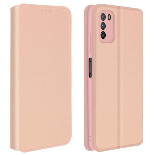 Housse - Xiaomi - Poco M3 - Øko-læder - Rosé champagne - Støttefunktion Champagne rosa