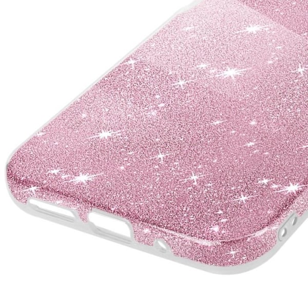 Kotelo Xiaomi Redmi 12:lle - AVIZAR - Puolijäykkä Silikoni Glitter - Vaaleanpunainen Rosa