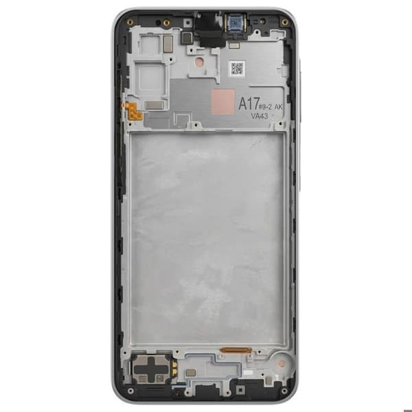 Fullskärm för Galaxy A17 4G LCD TFT-panel med lätt monteringsram Grå Grå