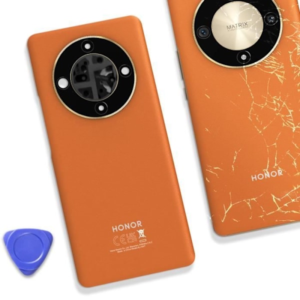 Udskiftningsglas bag til Honor Magic 6 Lite Orange Orange