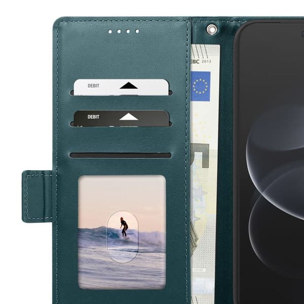 Pungetui til Redmi Note 17 Pro Serie Smart Book med Støtte Grøn Fyr Grön
