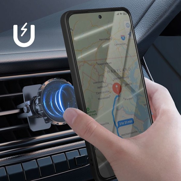 Coque pentru Xiaomi 15 Bague Magnétique Dos Translucide Noir Svart