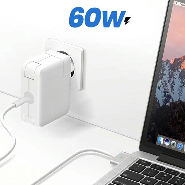 Lader til MacBook Pro Retina 13" A1502 2013-2014 MagSafe 2 - 60W Hvid Vit