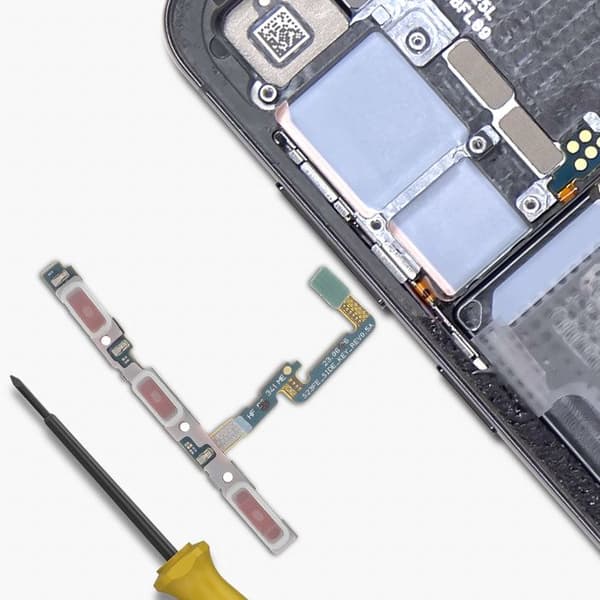Erstatningsknap til Power og Volume til Galaxy S23 FE Service Pack Samsung Multifarvet Svart