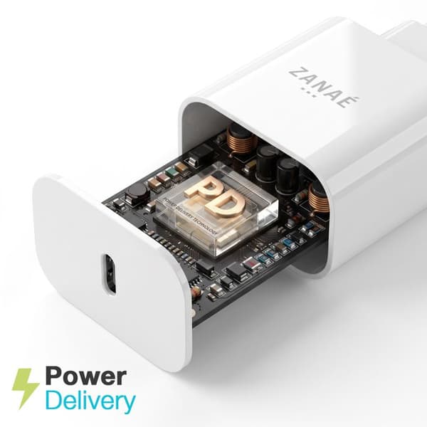 USB-C-laddare för iPhone och iPad med USB-C Lightning Snabbladdningskabel Zanaé Vit Vit