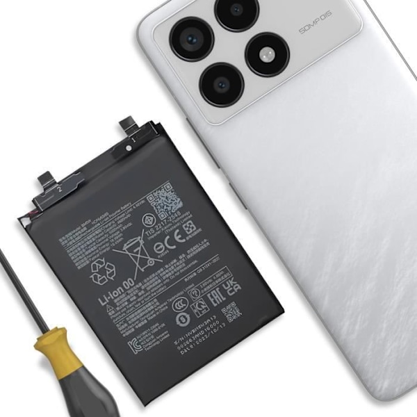 Internt batteri til Xiaomi Poco F6 Pro 5000mAh model BM5W Sort Svart