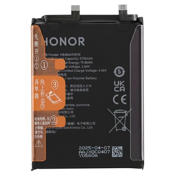 Erstatningsbatteri Service Pack 5300mAh til Honor 400 Honor Sort Svart