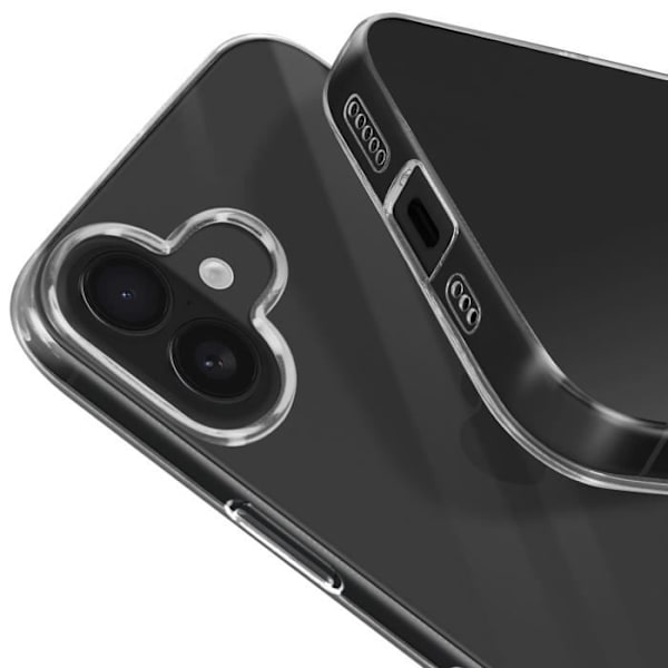 Skyddspaket för iPhone 16 Mjukt fodral och härdat glas Mayaxess Transparent Transparent