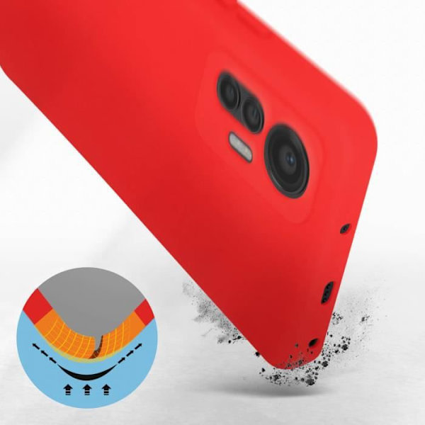 Kotelo Xiaomi 12 Lite Silicone Puolijäykkä Soft-touch Hieno punainen
