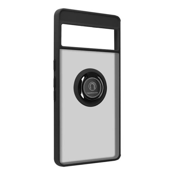 AVIZAR Beskyttelsesetui til Google Pixel 7 Pro - Bi-materiale - Metalring - Videostøtte - Sort Svart