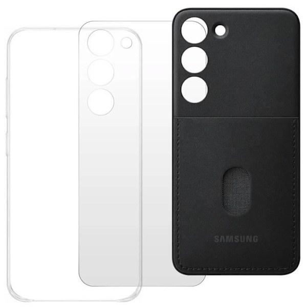 Fodral till Galaxy S23 Plus utbytbar baksida Originalkorthållare Svart