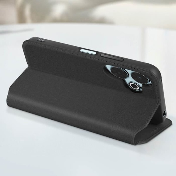 Etui til Xiaomi Redmi 13 Flip Card Holder og Video Support Sort Svart