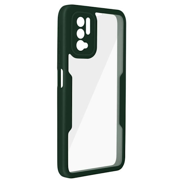 Heltäckande skal - AVIZAR - Xiaomi Note 10 5G/Poco M3 Pro - Bakstycke Plexiglas - Framsidan Polymer - Matt grön Grön