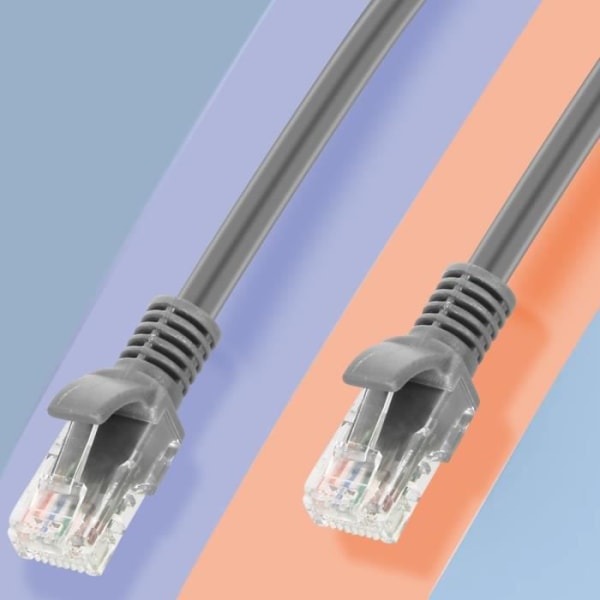 RJ45 Kategoria 6 Ethernet-verkkokaapeli - LINQ - 5m - Luotettava nopea yhteys - harmaa