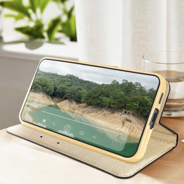 Cover til Samsung Galaxy S24 Plus Flip Wallet Video Support Sort / Guld Svart