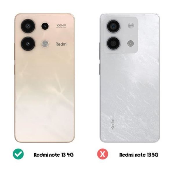 AVIZAR kova kotelo Xiaomi Redmi Note 13 4G:lle - Keltainen - Iskunkestävä ja naarmuuntumaton Gul