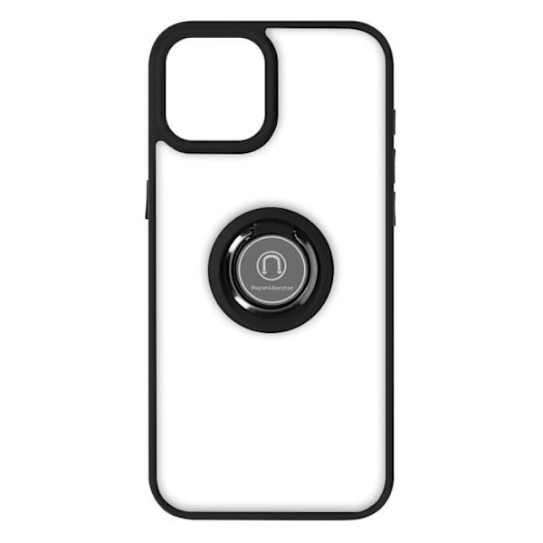 Mobilskal för iPhone 15 Plus - Ringrip - Hybrid - Metallring - Videostöd - Svart Svart