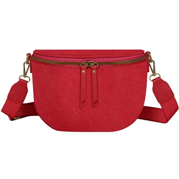 Luna Crossbody bæltetaske i Fuchsia Gallantry-stof Rosa