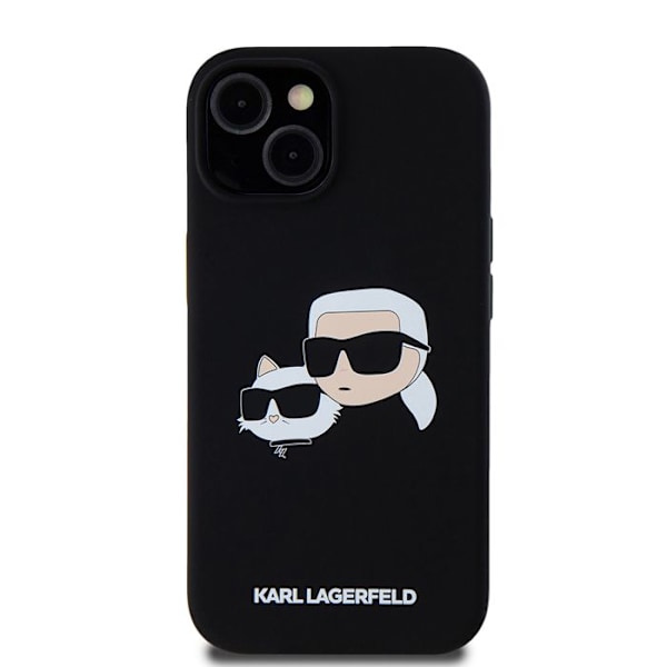 Etui til iPhone 15 / iPhone 14 / iPhone 13 - Karl Lagerfeld Silikone MagSafe (KLHMP15SSKKCHPPLK) - Karl&Choupette